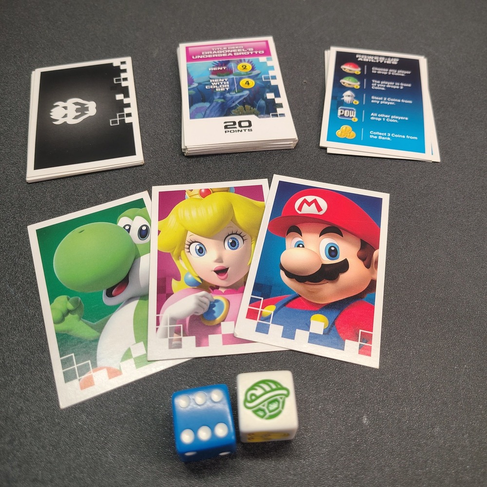 Nintendo Monopoly Gamer Replacement Parts Multicolor Cards Dice Lot